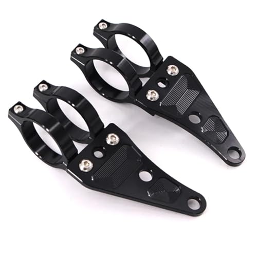 Support de phare moto 41mm alu noir anti vibration pour feu avant