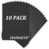 Mat Board Center, Pack of 10 3/16 BLACK Foam Core Backing Boards(12x16, Black)