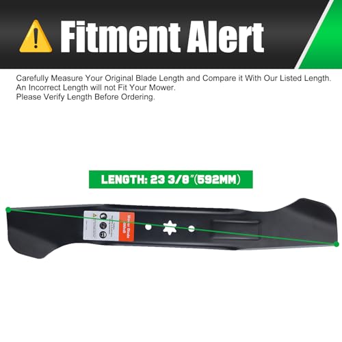 Image of Grasscool 942-04244A Cub Cadet 46 inch Deck XT1 LT46 Mower High Lift Blades | Fit Enduro XT2-46 ZT1 LX46 LTX1045 LTX1046 942-04290,Replacement Parts,Zero Turn Lawn Tractor,6 Star Bagger Sharp Cuts Mows