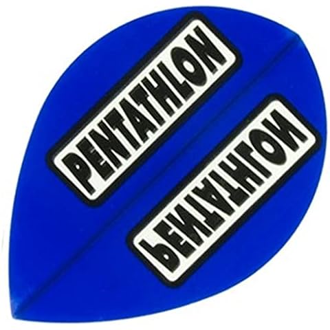 US Darts Pentathlon Blue Pear Shape Dart Flights - 3 Sets (9 Flights) - 100 Micro Ex-Tough Cover