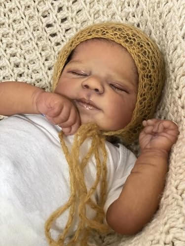 Muñeca Reborn Realista Negra 18 Pulgadas Cuerpo Completo miniatura 3