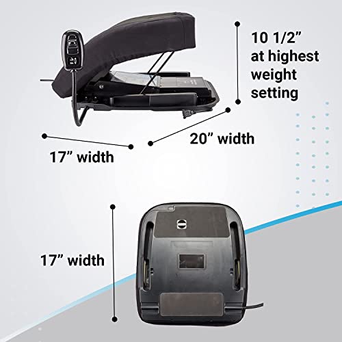 Image of Premium Electric Lifting Chair Cushion - by Seat Boost. Powerful Motor to Assist in Standing - Chair Lift Assist Devices - Electric Power Seat for 100% Sit-to-Stand Lift Supports up to 240 lbs, Black