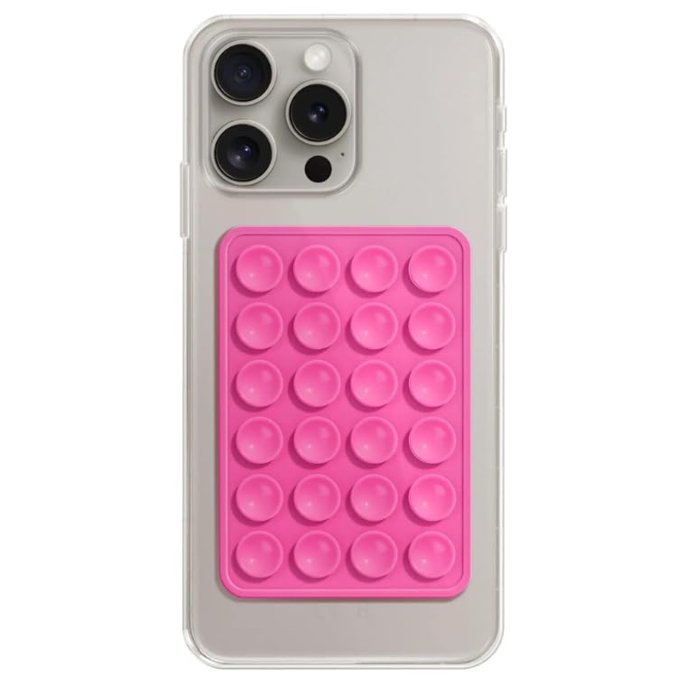 Silicone Suction Cup Case Mount,Sticky Phone Grip,Phone Accessories Hands-Free,Silicon Adhesive Accessory for Smartphones,Trending Tiktok Items,Back of Phone-Pink Things