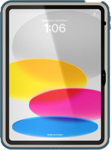 Image of OtterBox iPad (A16) & iPad 10th Gen (Only) Defender Series Case - Baja Beach (Blue) - Multi-Layer Protection - Four Position Stand - Built-in Screen Protector - Port Covers - Apple Pencil Storage