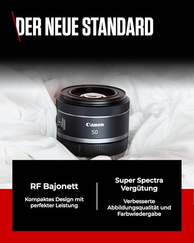 Canon RF 50mm F1.8 STM Objektiv | Kompakt und leicht, hohe Lichtstärke von 1:1,8, kompatibel mit Allen Canon Kameras der EOS R Serie Schwarz – Bild 6