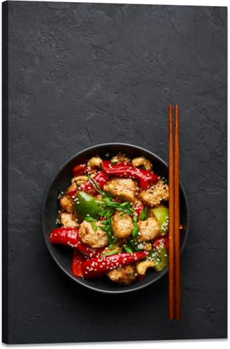 Canvas Wall Art for Living Room Schezwan Chicken Dragon Chicken