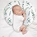 Little Grape Land Nursing Pillow Covers 2 Pack, Soft & Breathable Removable Breastfeeding Pillows Covers for Feeding Pillows, Nursing Pillow Slipcover for Baby Girls Boys, (Leaves & Flowers)