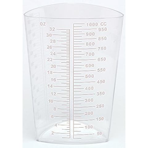 OakRidge Products 1000ml Triangular Graduated Container, Translucent, PP (10 Count) Cover
