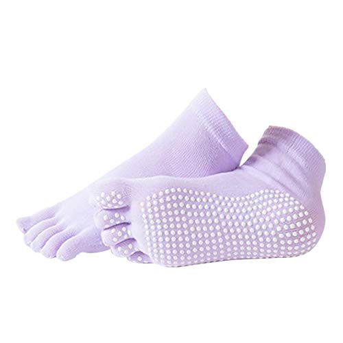 Yoga Socks for Women Non Slip Skid for Barre Ballet Pilates Fitness Dance Workout Socks Goosun Anti Slip Five Finger-separated Yoga Socks Sport Ballet Dance Barefoot Socks