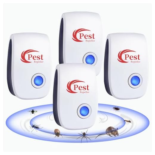 Repellente ad Ultrasuoni per Topi 4 Pack, Antizanzare Repellente Ultrasuoni, Repellente Ultrasuoni Anti Zanzare Elettrico Ultrasuoni Antizanzare per Anti Zanzare, Roditori, Ragni, Formiche