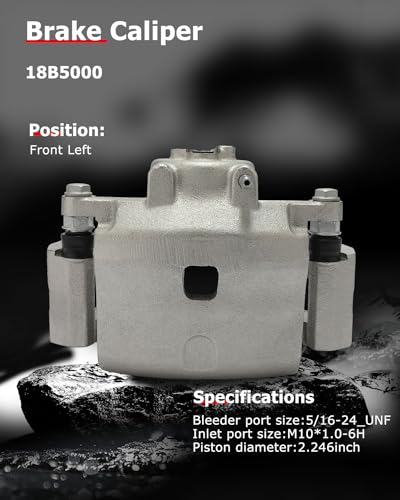 Image of cciyu 18B5000 Front Left Brake Caliper With Bracket For Ford For Fusion 2006-2012,For Lincoln For MKZ 2007-2012,For Lincoln For Zephyr 2006,For Mazda For 6 2006-2013,For Mercury For Milan 2006-2011