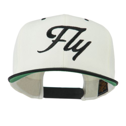 e4Hats.com Fly Embroidered Flat Bill Cap