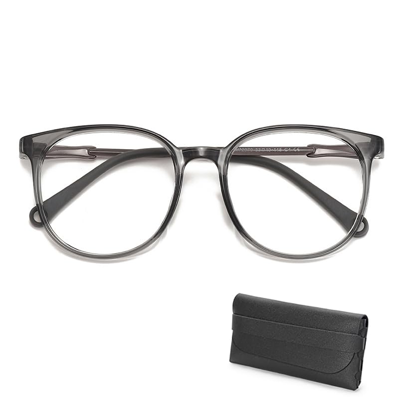 CotoSix Stylish Blue Light Glasses Round Lightweight TR90 Frames Computer Reading Glasses Vision Care UV Protection