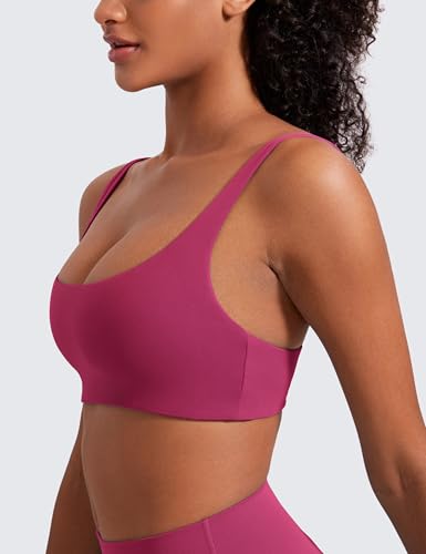 Image of CRZ YOGA Butterluxe Square Neck Sports Bras | Light Support, Removable Pads, Yoga, Extremely Soft, Low Coverage, Adjustable Spaghetti Straps, for Women