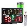 YZ Ultra-Bright LED Scoreboard, Digital Scoreboard with Remote, Portable Electronic Score Keeper, Basketball Score Board, Battery Powered Outdoor Scoreboard for Indoor Outdoor Sports