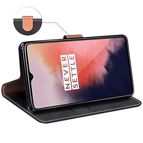 MOBESV Custodia OnePlus 7T, Cover a Libro OnePlus