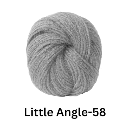 Image of VCR 4 Ply Light Grey Little Angle Yarn, 25 Grams, 92 Meters Length, 100% Acrylic Soft Baby Knitting Yarn for Crochet, Newborn Sweaters, Soft Baby Socks, Mittens and Leggings, Pack of 1