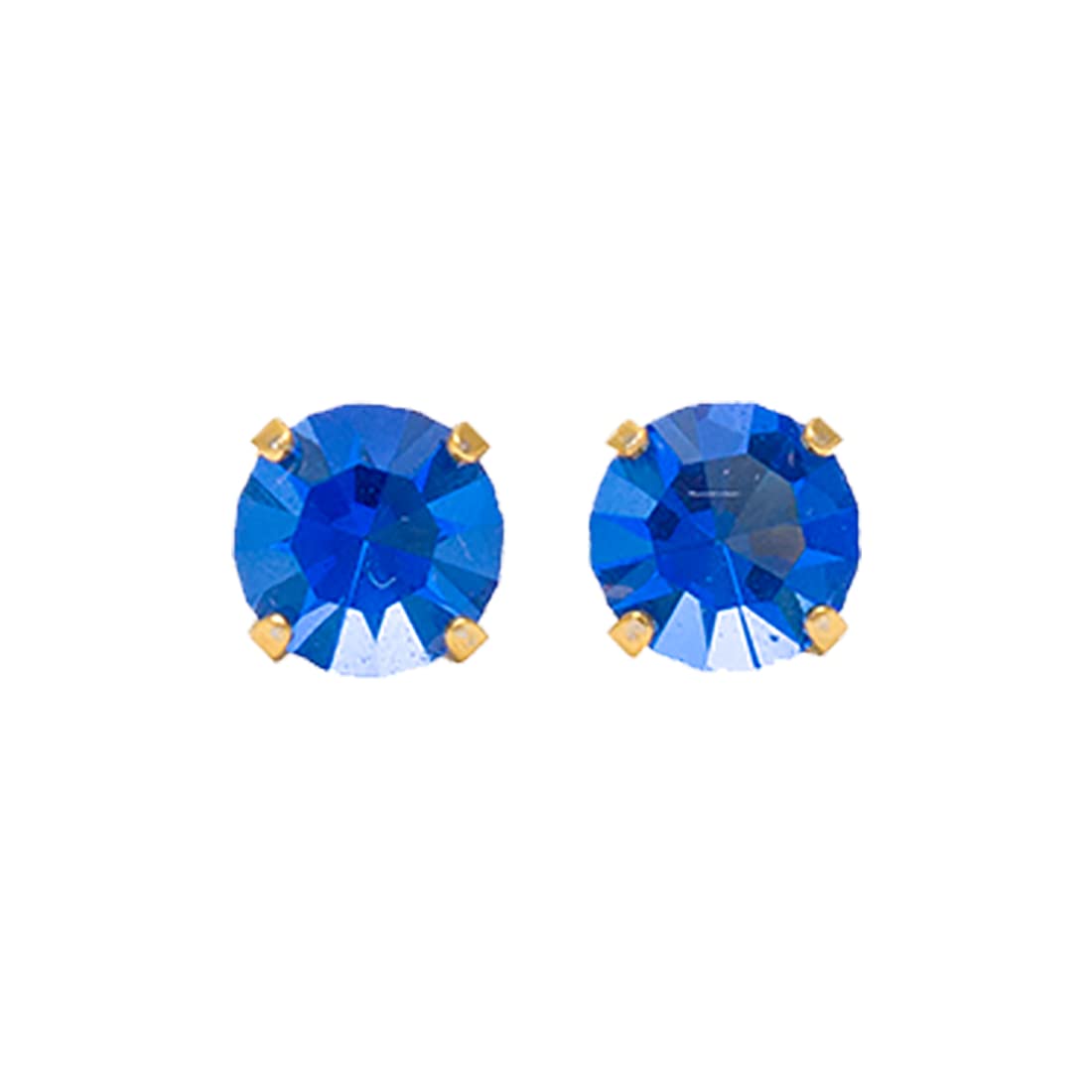 5MM September Sapphire 24K Pure Gold Plated Ear Studs | Hypoallergenic | Ideal for every day wear (B09RM248Y7) Amazon Price History, Amazon Price Tracker