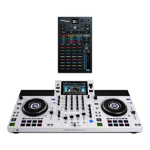 Image of Denon DJ SC Live 4 WHITE DJ Controller and DMX Lighting Controller for Live Music, DJ sets, Events, Music production