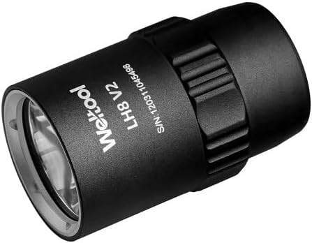 Weltool LH8 V2 Weapon Light Head Potted 5700K, 128,000 cd,1,650 lm, Throwing Distance 782.38 Yards for W65/W35 Body or Surefire M600DF,Black Color