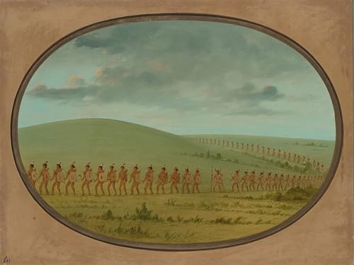Toile Indian File Iowa George Catlin pour créer une ambiance voyage dans votre salon