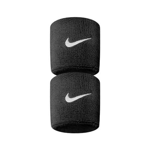 Nike Unisex Swoosh Schwei&szlig;band, White/Black, One Size