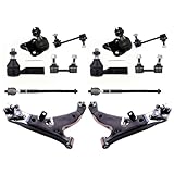 ASAPE 12 Pcs Suspension Kit - Fit 1996 1997 1998 1999 2000 2001 2002 for Toyota Corolla, Include - Front Lower Control Arm Ball Joint Inner and Outer Tie Rod End Sway Bar End Link OE# K80335 K80336