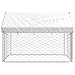 vidaXL Outdoor Dog Kennel with Roof, Silver, Multi-Purpose, Spacious Exercise Area, Galvanized Steel Construction, Hinged Door, Lockable Latch System, Fire- and UV Protected Canopy