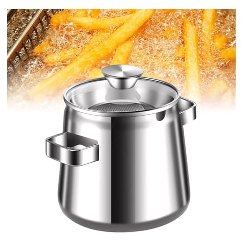 Olla de acero inoxidable con tamiz de alta resistencia para grasa de cocina 2