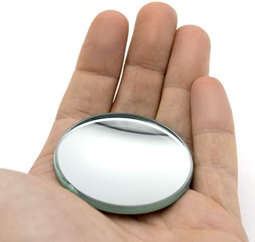 Image of EISCO Concave Mirror, 2 inch (50mm) Diameter, 50mm Focal Length - Round - Glass - 3.3mm Thick Approx.