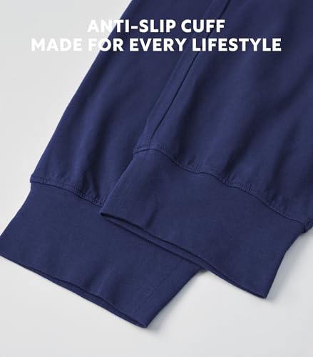 DAVID ARCHY Men's Pajama Pants Cotton Bottoms Soft Lightweight Loungewear with Drawstring and Pockets 2 Pack4