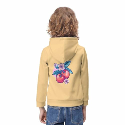 Pull imprimé 3D en molleton avec grande poche fille - 4