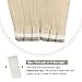 Tape in Hair Extensions Human Hair 16 Inch Tape in Extensions Real Hair 50g 20pcs Remy Hair Tape in Extensions Silky Straight Color #60 Blonde