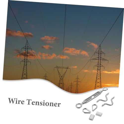 Tensor de cable de acero inoxidable para cuerda con cuerpo abierto de 5.12 x 0.79 x 0.28 pulgadas miniatura 3