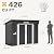 DWVO 9.1x4.2ft Large Outdoor Storage Shed, Metal Tool Sheds, Heavy Duty Tool Storage with Lockable Doors & Air Vent for Backyard Patio Lawn to Store Bikes, Tools, Lawnmowers,Dark Gray