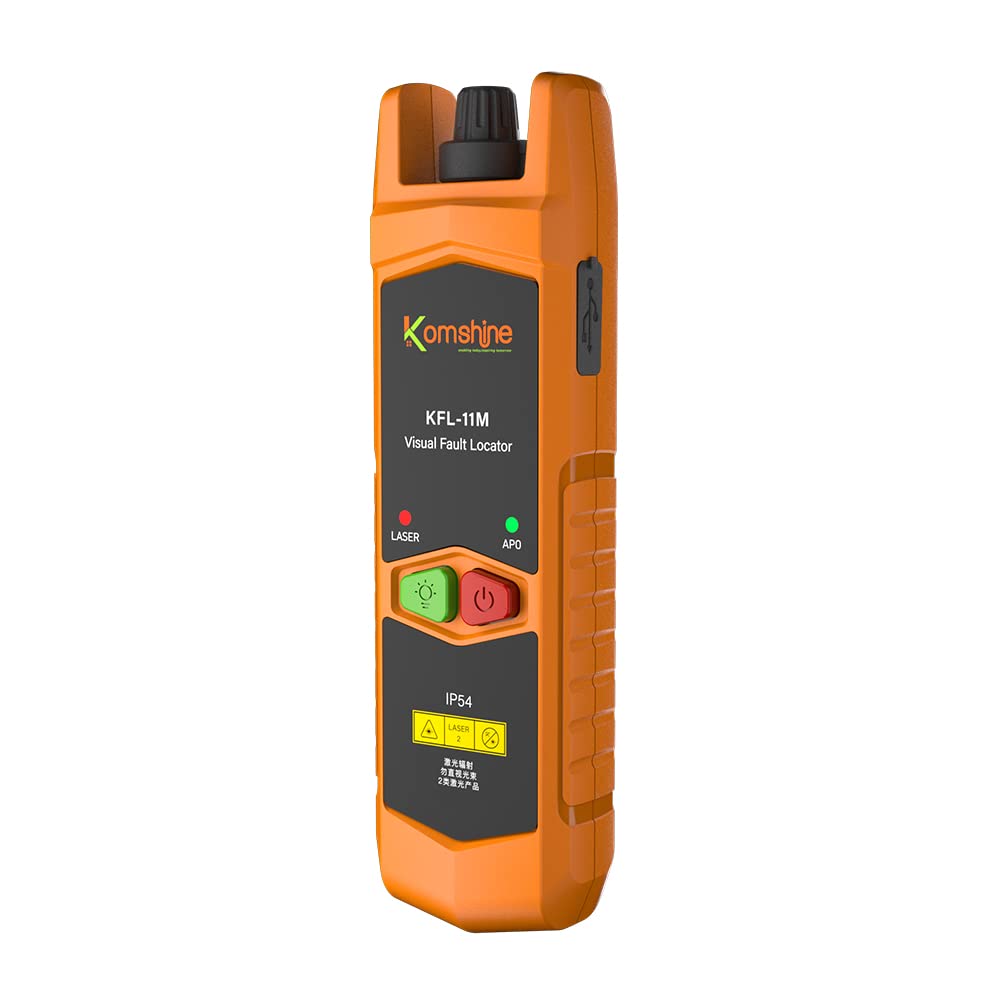 KomShine KFL-11M Visual Fault Locator Testing Distance 20-25km Wavelengths 650nm Fiber Cable Continuity Tester with 2.5mm Universal Adapter-image-10