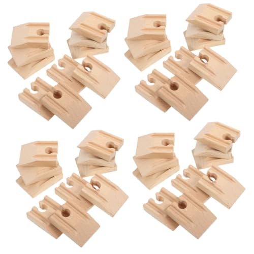 Rails de train en bois lisse pour circuit éducatif enfant TOYANDONA