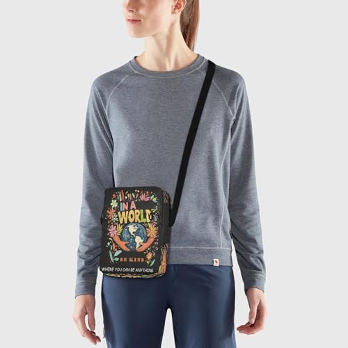 Small Messenger Bag Earth Hands Kind Black Crossbody Bag for Men Women Handbags Fanny Packs for Concert Beach Travel2