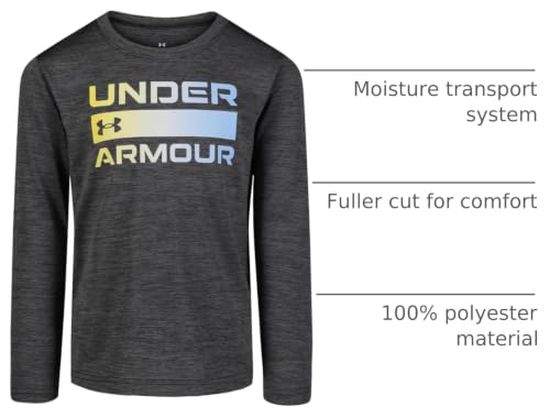 Image of Under Armour Boys' Long Sleeve Logo Graphic T-Shirt, Lightweight & Breathable, Relaxed Fit