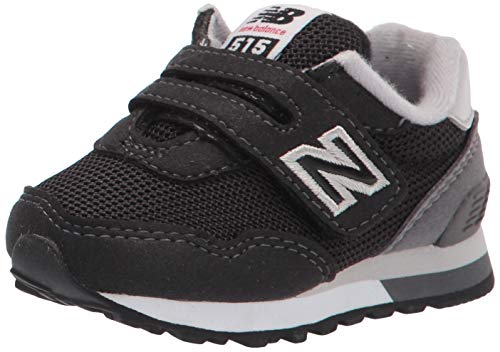 Image of New Balance Kid's 515 V1 Hook and Loop Sneaker, Black /Castlerock, 2 M US Little Kid (4-8 Years)