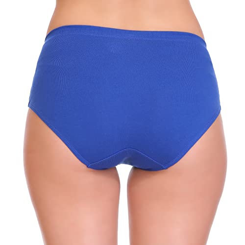 Image of SONA Women Hipster Panty - Cotton Spandex - Anti Bacterial, Full Coverage, Quick Dry, Full Coverage (Pack of 1 Blue L)