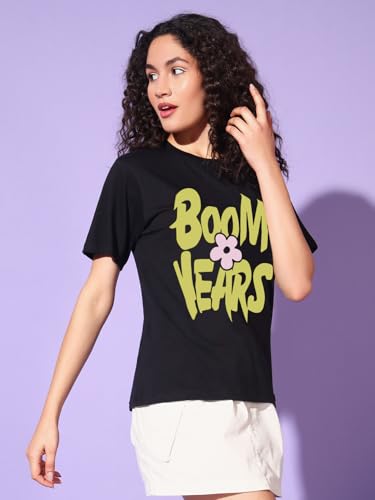 Image of THE DRY STATE Women Loose Fit Half Sleeve Tshirts