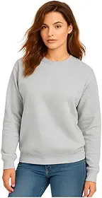 Casaco Moletom Gola Redonda Feminino Careca Blusa De Frio