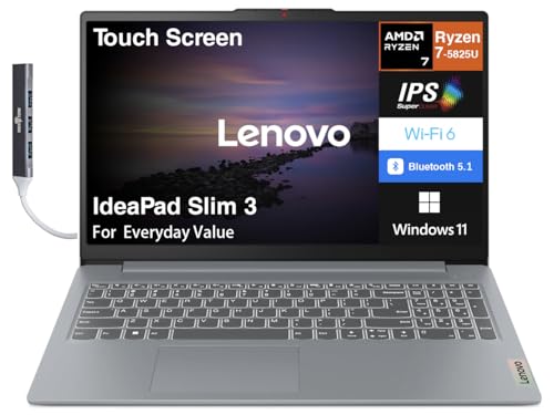 Lenovo IdeaPad Slim 3 Laptop 15.6" FHD AMD Ryzen 7 5825U 16GB 1TB SSD miniatura 1