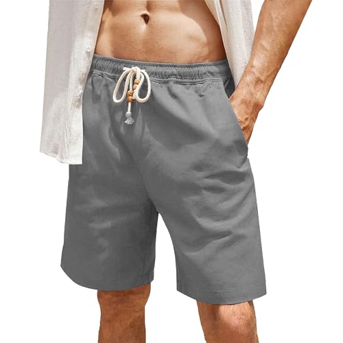 Shorts de lino casual para hombre talla XX-Large miniatura 1