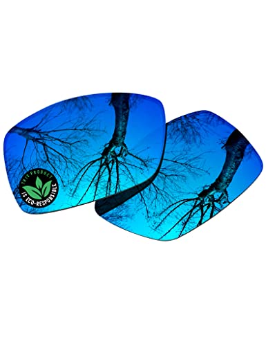 Image of Raydi Polycarbonate Replacement Lenses for RayBan Liteforce RB4179 62mm Square Sunglasses - Ice Blue Mirror - Polarized