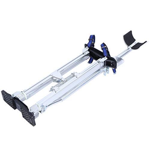 Aleación de Aluminio Zancos de Trabajo, Pilotes de Zancos con Correa de Fijación, Altura Ajustable de 24 a 40 Pulgadaspara Pintura decoración Techo Yeseros Jardineros(Plata)