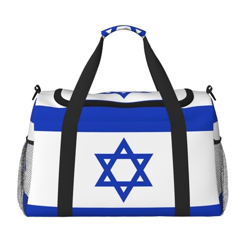 Israeli flag print Carry on Bag Underseat Personal Item Bag Travel Duffel Bag Gym Carry On Sports Bag