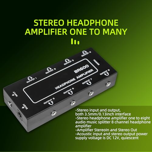 Répartiteur audio 9 jack stéréo avec alimentation 12V pour casques - 6