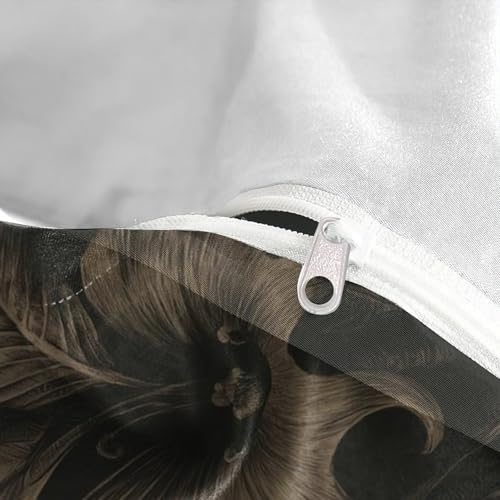 Parure de lit microfibre 3D facile à enfiler avec zip invisible pour lit simple - 7